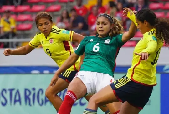 Jana Gutiérrez durante el empate de México Femenil Sub-20 ante Colombia.