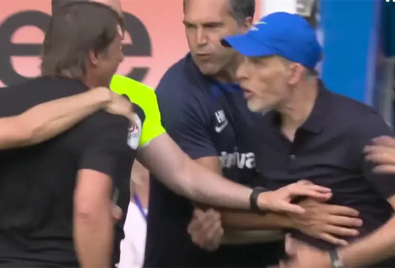 Thomas Tuchel y Antonio Conte se enfrentaron durante el Chelsea vs Tottenham Thomas Tuchel y Antonio Conte se enfrentaron durante el Chelsea vs Tottenham