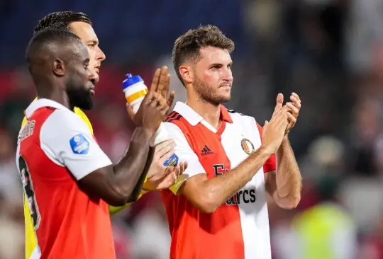 Santiago Giménez agradeció a la afición del Feyenoord por el recibimiento que le dieron