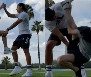 VIDEO: Ram&oacute;n Ju&aacute;rez, exAm&eacute;rica, lesiona a su novia al intentar trend de TikTok