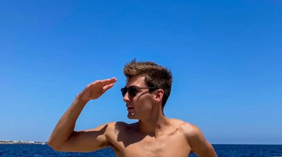 George Russell, piloto de Mercedes, estuvo en las playas de Mallorca. 