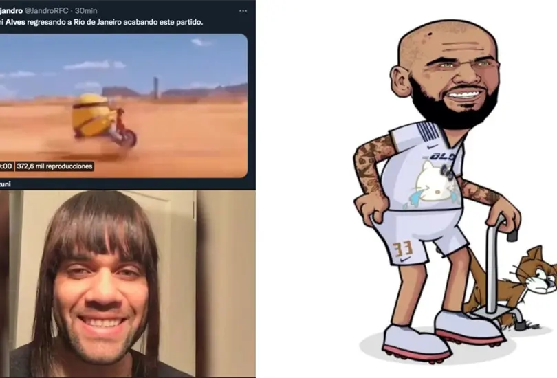 Dani Alves protagonizó los memes de la voltereta de San Luis a Pumas. Dani Alves protagonizó los memes de la voltereta de San Luis a Pumas.