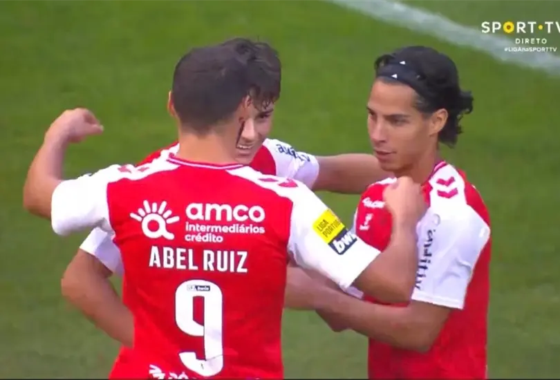 Diego Lainez colabor&oacute; con un pase a gol entre el Braga y Mar&iacute;timo. 