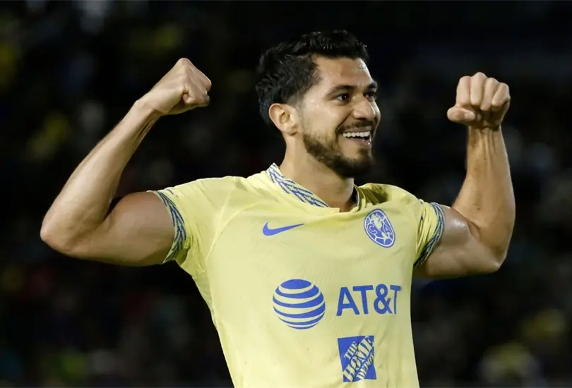 Henry Martín celebra su gol al Mazatlán. Henry Martín celebra su gol al Mazatlán.