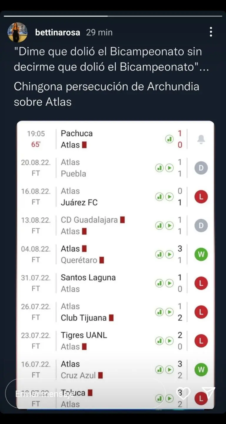 La esposa de Diego Cocca utilizó sus redes para quejarse del trabajo de Armando Archundia. Foto: Captura de pantalla.