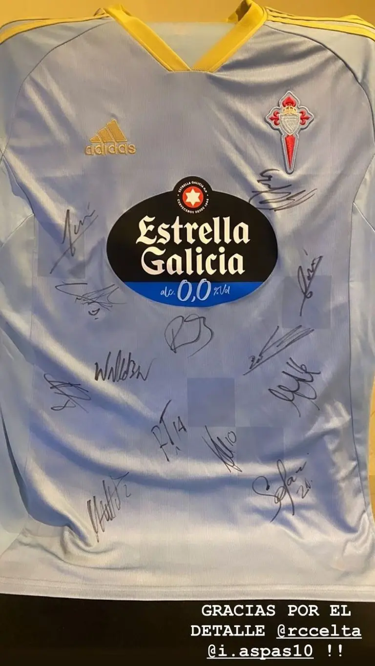 El jersey firmado que el Celta de Vigo envió para Pepe Navarro - @pepe_navarro203