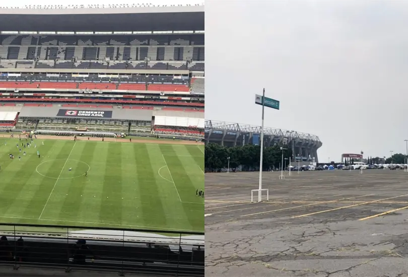 La afición de Cruz Azul abandonó al equipo en el Estadio Azteca de cara al partido contra Querétaro. La afición de Cruz Azul abandonó al equipo en el Estadio Azteca de cara al partido contra Querétaro.