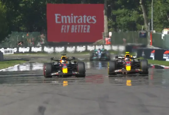Max Verstappen y Sergio Checo Pérez subieron al podio del GP de Bélgica Max Verstappen y Sergio Checo Pérez subieron al podio del GP de Bélgica
