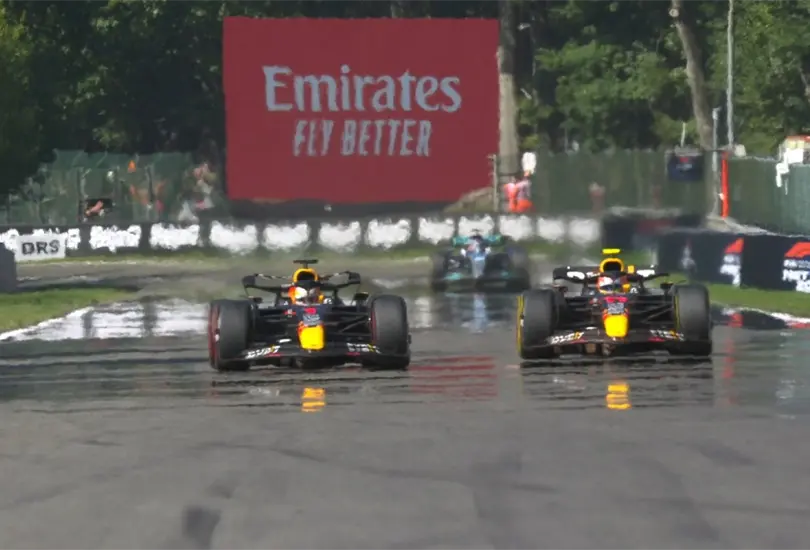 Max Verstappen y Sergio Checo P&eacute;rez subieron al podio del GP de B&eacute;lgica