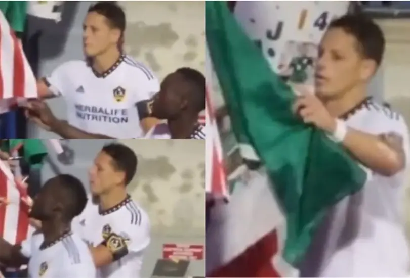 El Chicharito no quiso firmar una bandera de M&eacute;xico y encendi&oacute; las redes sociales.