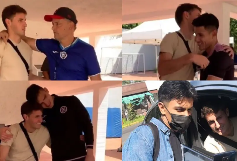 Santiago Giménez regresó a Cruz Azul para despedirse de sus excompañeros y de la afición. Santiago Giménez regresó a Cruz Azul para despedirse de sus excompañeros y de la afición.