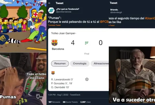 Los aficionados se mofaron de Pumas tras ser goleados por el Barcelona en el Trofeo Joan Gamper Los aficionados se mofaron de Pumas tras ser goleados por el Barcelona en el Trofeo Joan Gamper