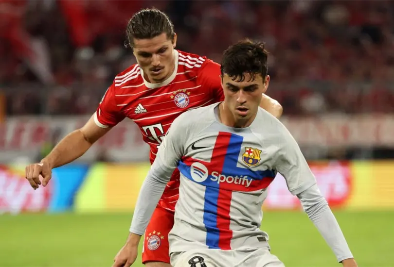 Pedri tuvo destellos en el primer tiempo ante el Bayern Munich. Pedri tuvo destellos en el primer tiempo ante el Bayern Munich.