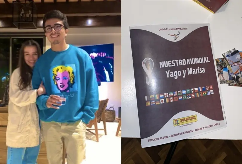 Una chica tuvo un lindo gesto con su novio en relaci&oacute;n al &aacute;lbum Panini de Qatar 2022.
