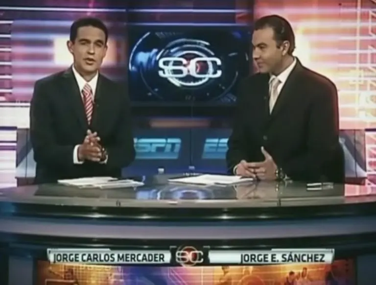 Jorge Carlos Mercader debutó en SportsCenter el 21 de febrero del 2011. Foto: Captura de pantalla.