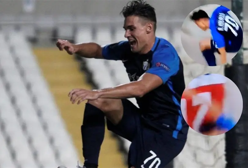 Benjamin Kololli hizo un acto de desaparici&oacute;n en pleno partido de la Europa League