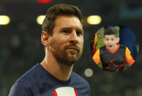 Lionel Messi fue sorprendido por varios niños al momento de entrar a la cancha.