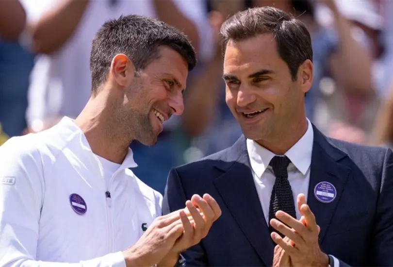 Novak Djokovic le envi&oacute; un mensaje a Roger Federer tras su retiro del tenis. 