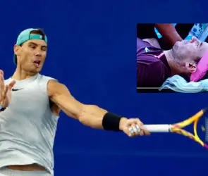 ¡Qué golpazo! El raquetazo que tumbó a Rafa Nadal y casi lo deja sin el US Open