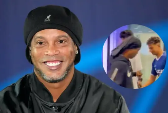 Ronaldinho no toleró que le hicieran un túnel.