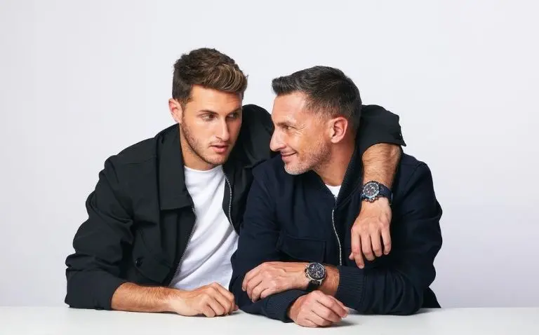 Santiago Giménez con su papá Christian 'Chaco' Giménez. (@sant.gimenez)