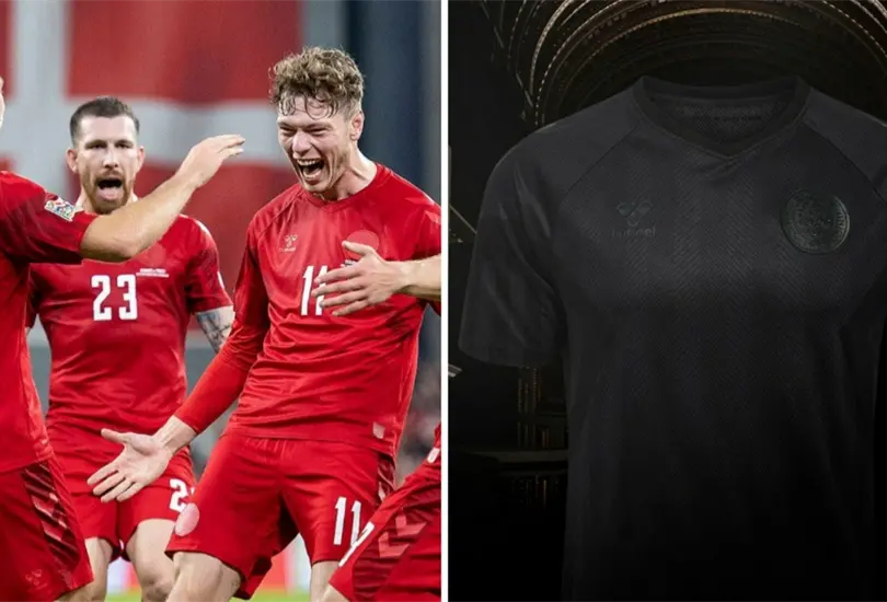 FOTOS: El significado de la pol&eacute;mica protesta de Dinamarca con sus jersey en Qatar 2022
