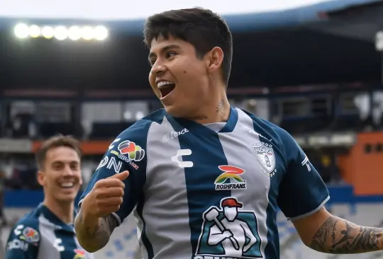 Chofis López celebra su segundo gol con Pachuca.