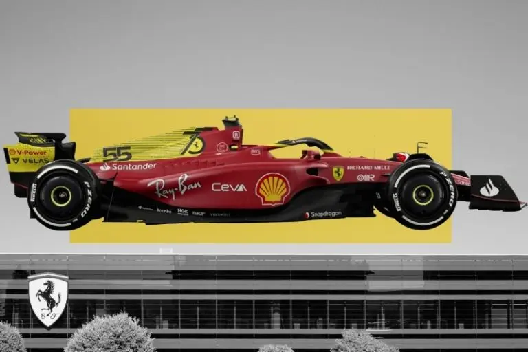 El color amarillo es parte del escudo icónico de Ferrari - Twitter @ScuderiaFerrari