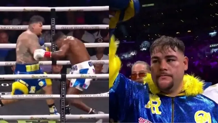 Andy Ruiz logró una gran victoria en Los Ángeles, luego de que derrotó por decisión unánime a Luis Ortiz. Foto: Screenshot
