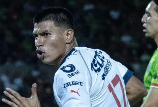 Jesús Gallardo celebra su gol con Rayados ante Bravos de Juárez. Jesús Gallardo celebra su gol con Rayados ante Bravos de Juárez.