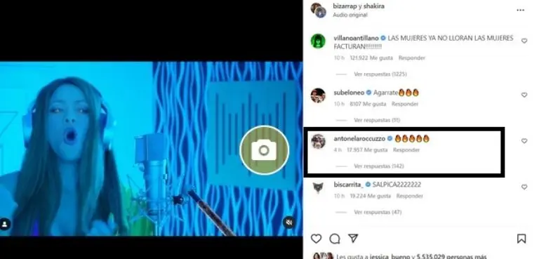 Antonela alborotó las redes por su comentario en las redes sociales. Foto: Captura de pantalla.