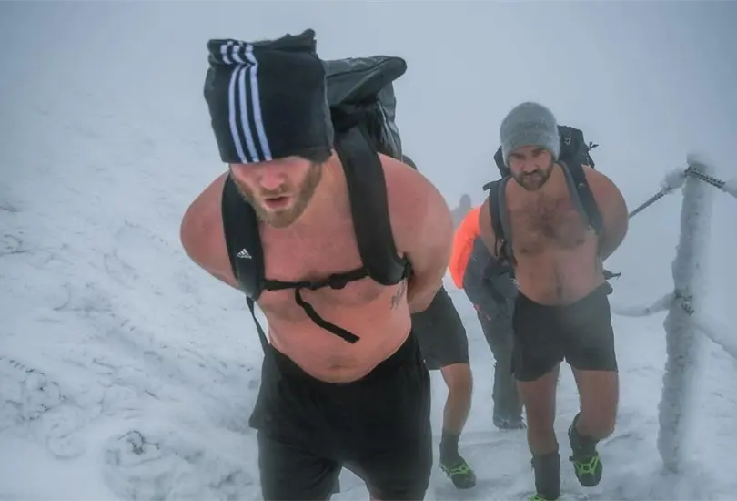 Andr&eacute; Sch&uuml;rrle en pleno m&eacute;todo Wim Hof.