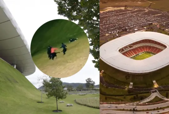 Una aficionada de Chivas dio de qué hablar por rodar desde lo mas alto del Estadio Akron.