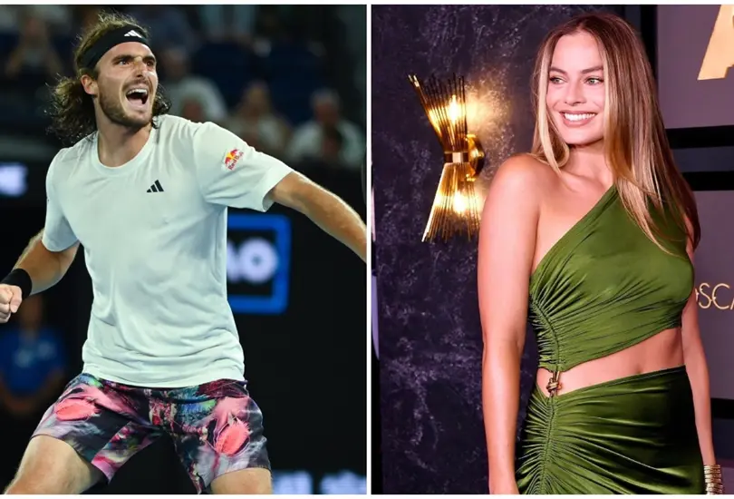 Stefanos Tsitsipas sorprendi&oacute; al mandarle un mensaje a Margot Robbie para que lo vaya a ver jugar en sus pr&oacute;ximos partidos al Australian Open.