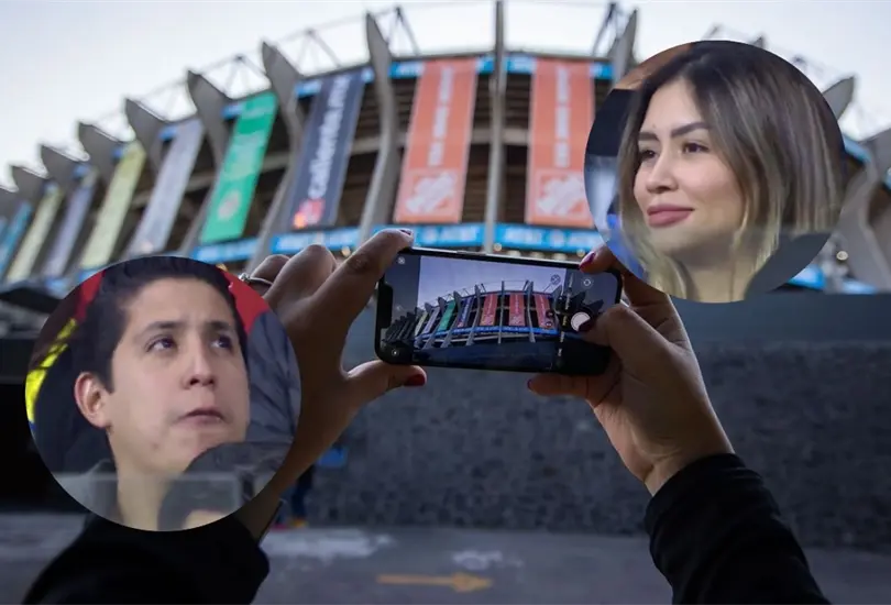 Un aficionado se movió rápidamente para tratar de no ser visto en el Estadio Azteca. Un aficionado se movió rápidamente para tratar de no ser visto en el Estadio Azteca.
