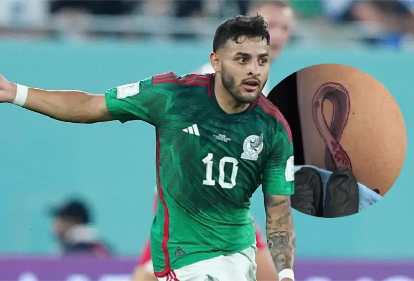 Alexis Vega se tatu&oacute; el logo de Qatar 2022 tras su participaci&oacute;n en la Copa del Mundo.