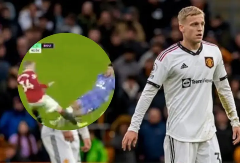 Donny van de Beek sufri&oacute; una terrible lesi&oacute;n con el Manchester United.