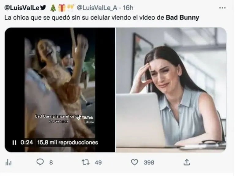 Memes Bad Bunny 2023. Foto: Captura de pantalla.