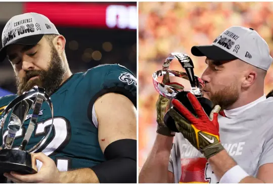 Jason y Travis Kelce harán historia en la NFL al ser los primeros hermanos en enfrentarse en un Super Bowl, sin embargo, se han enfrentado antes por un trofeo. 