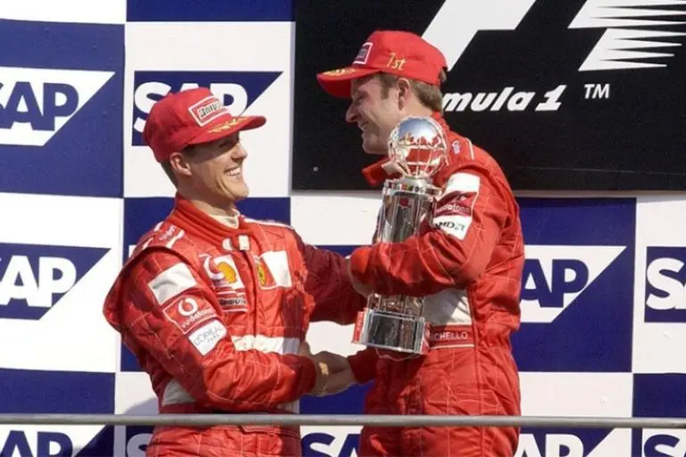 Rubens Barrichello fue compañero de Michael Schumacher en Ferrari - Twitter @ScuderiaFerrari