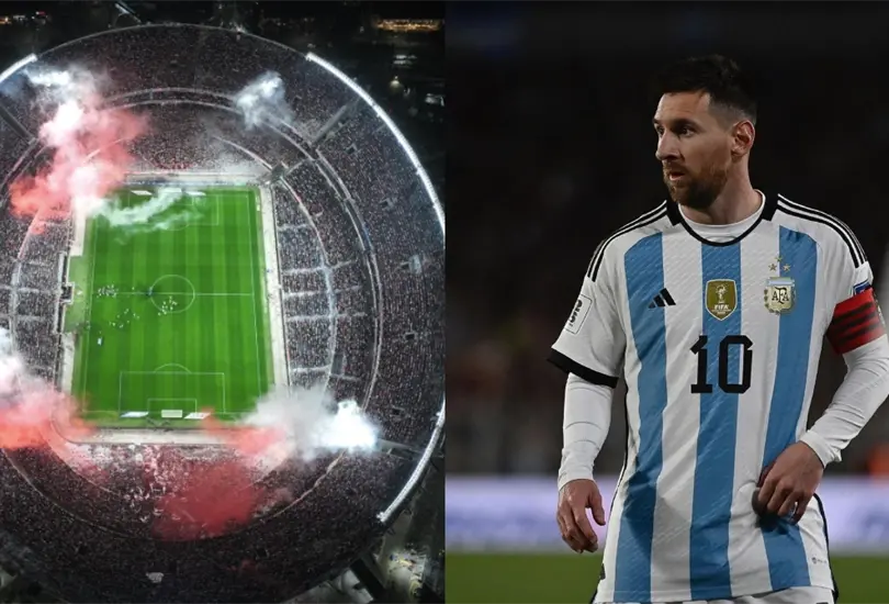 Lionel Messi recibi&oacute; un regal&oacute; especial de parte de River Plate en el Estadio M&aacute;s Monumental.