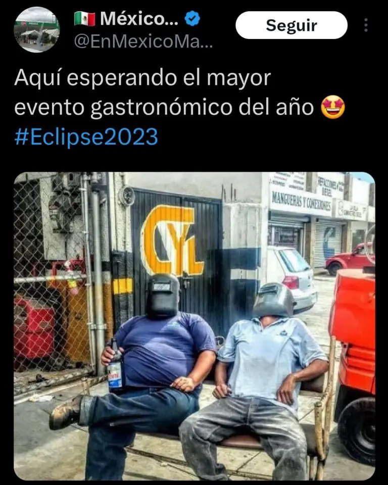 Captura de pantalla de los memes del eclipse solar.