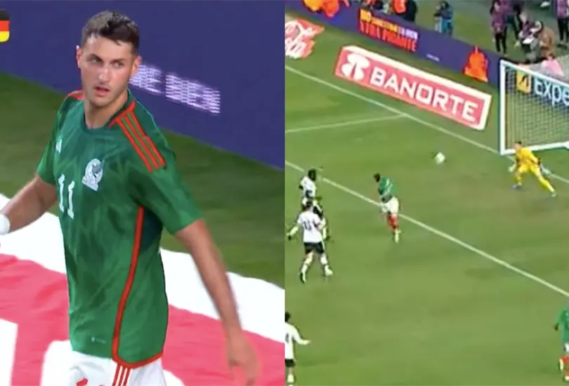 Santiago Gim&eacute;nez fall&oacute; una clara de gol ante Alemania.