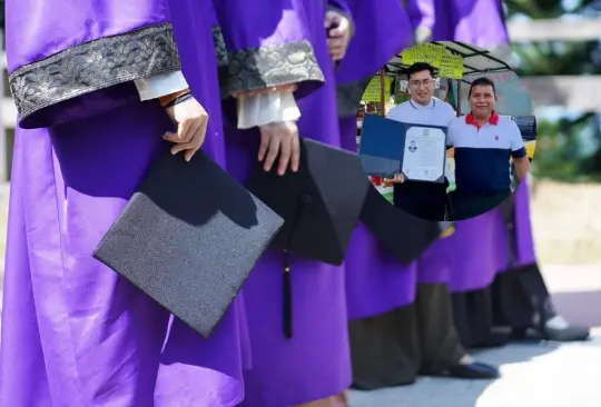 Un joven publicó en redes sociales que se graduó de la universidad gracias a su papá