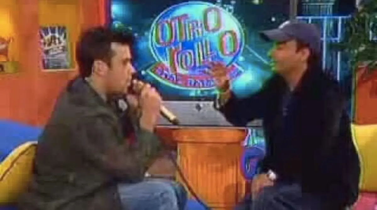 Robbie Williams tambi&eacute;n comparti&oacute; cuadro con Adal Ramones, donde incluso mostr&oacute; muy buen ambiente.