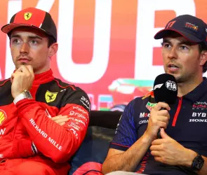 Checo Pérez es ´reventado´ por Leclerc, de Ferrari; ¿lo culpó de su descalificación?