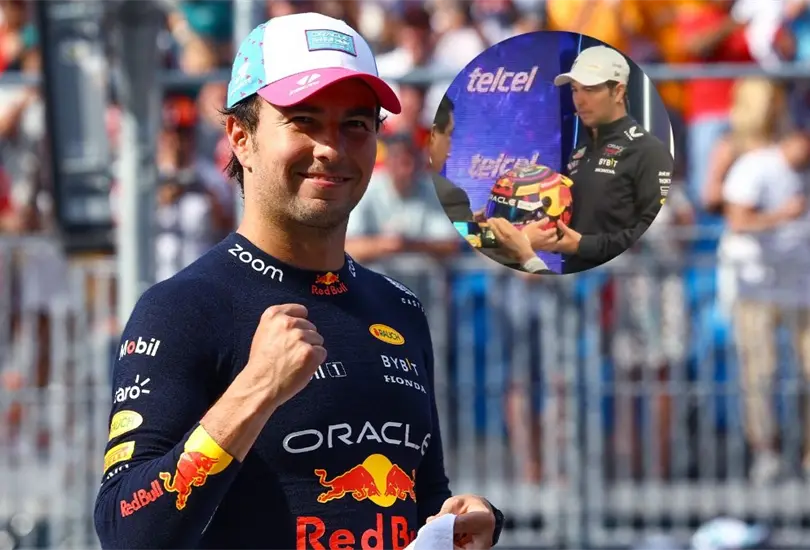 Checo P&eacute;rez revel&oacute; qui&eacute;n le dise&ntilde;&oacute; su casco para el GP de M&eacute;xico 2023