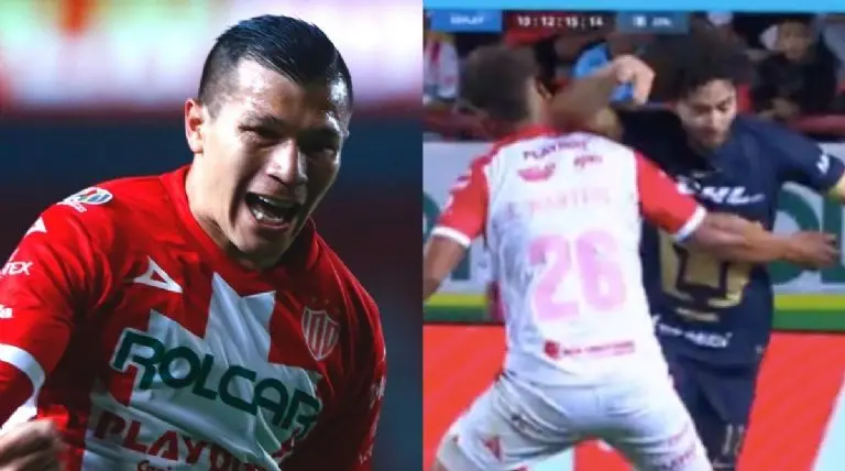 Pumas cayó ante Necaxa con todo y polémica expulsión del 'Chino' Huerta - Club Necaxa / Captura de pantalla