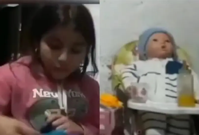 Una ni&ntilde;a sufri&oacute; un momento de miedo con su mu&ntilde;eco.