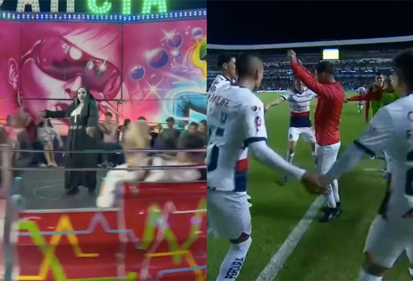 Los futbolistas de Chivas festejaron como La Monja.